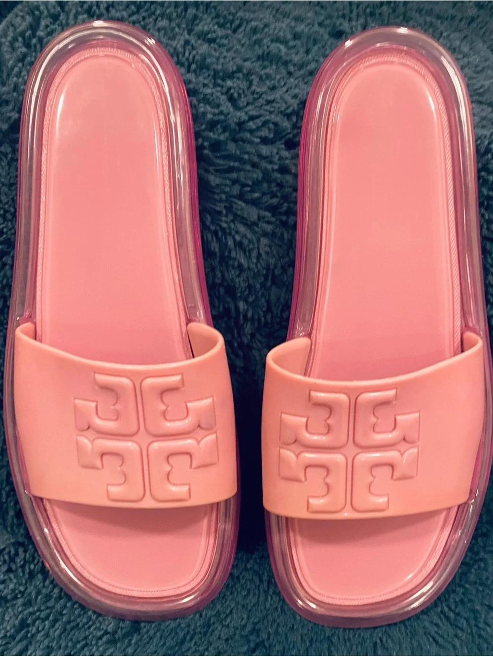 Tory Burch Pink Pool Summer Jelly Mule Slide Sandals – Women's Size 11